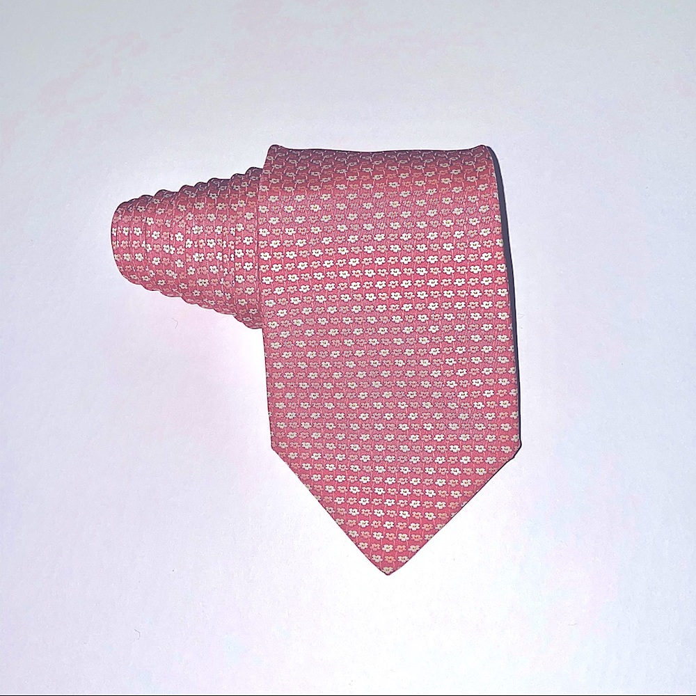 Salvatore Ferragamo Pink Flower Tie
